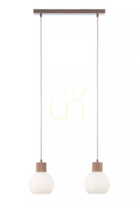 Závěsné svítidlo Sigma ALBA 2 béžové dřevo E27 SKU 41843 small 0