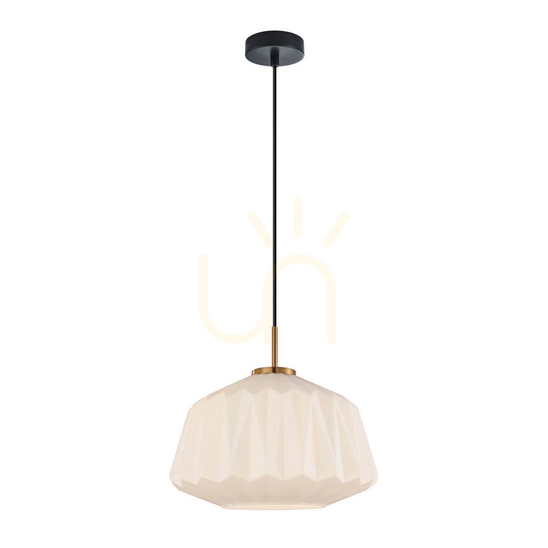 Kontrola Závěsná lampa Italux Antita černá/bílá sklo E27 PND-3644-1-BRO-W Závěsná lampa Italux Antita černá/bílá sklo E27 PND-3644-1-BRO-W