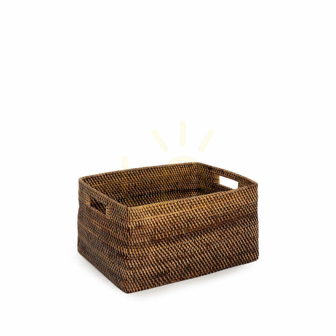 BAZAR BIZAR The Colonial Magazine Basket Natural Brown M