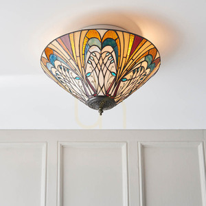 Plafond Interiors Hector Tiffany multicolor 2x E27 40 cm 70241 small 3