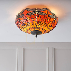 Tiffany stropní svítidlo Interiors Vážka multicolor 2xE27 41 cm 70721 small 4