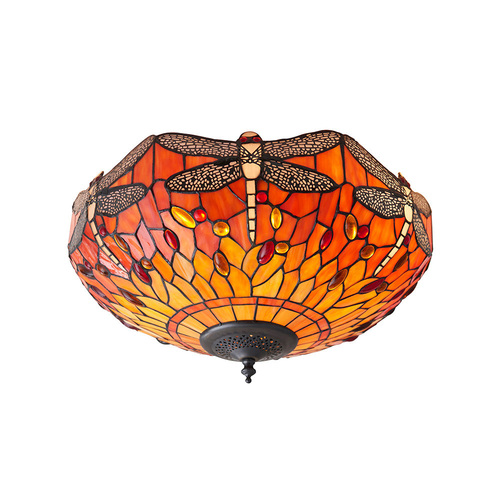 Kontrola Tiffany stropní svítidlo Interiors Vážka multicolor 2xE27 41 cm 70721