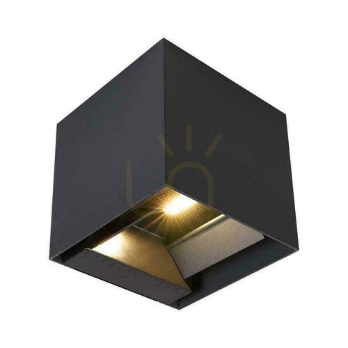 Kontrola Solární nástěnné svítidlo V-TAC 9 W LED COB, s nastavitelným úhlem svícení, černé čtvercové, 15 × 15 cm, IP65, VT-11109, 4000 K, 860 lm
