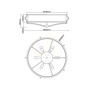 Stropní svítidlo Open Design Highlights Stesso 6xE27 bílé 789 mm small 2