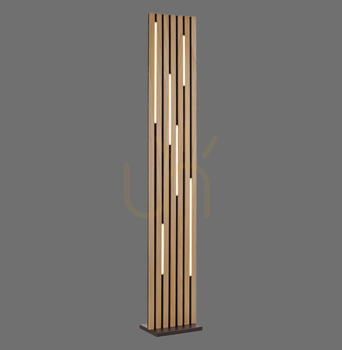 Kontrola Q-AKUSTIK 822-79 Dřevěná stojací lampa s 1 LED diodou
