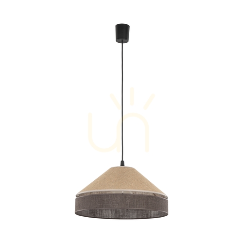 Kontrola Závěsné svítidlo Eliss Black Jute 1 Xe27