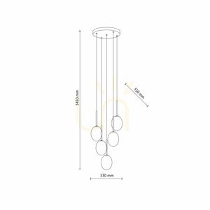 Závěsné svítidlo Pearl Mix, 5 x G9 small 8