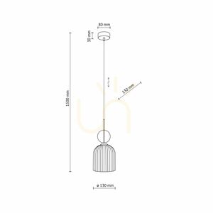 Bílé závěsné svítidlo Sophia Cognac 1 Xe14 small 9