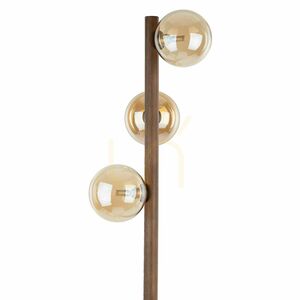 Stojací lampa Estera z ořechového dřeva v jantarové barvě, 3 x G9 small 4