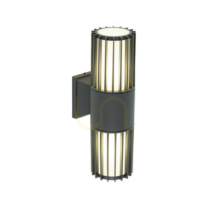 Nástěnné svítidlo Ribo Gray, IP54, 2 x E27 small 6