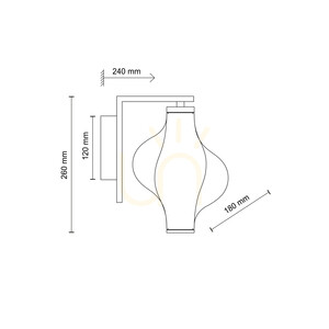 Nástěnné svítidlo Elva Brass s LED diodami, 8 W small 6