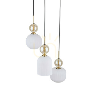 Závěsné svítidlo Sophia Cognacwhite, 3 žárovky Xe14 small 6