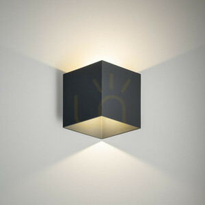 LED nástěnné svítidlo Cube Gray, IP 54 small 1