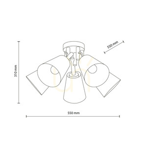 Stropní svítidlo Vaio Sabia 5 Xe27 small 7