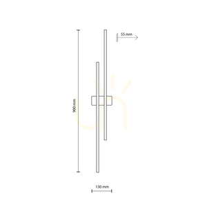 Nová nástěnná lampa Flash New Brown se 2 LED diodami small 6