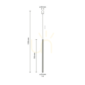 Závěsné svítidlo Ferro New Brown 750, 1 x G9 small 6