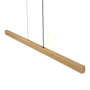 Závěsné svítidlo Viga Wood LED z broušeného borového dřeva v antickém stylu small 5