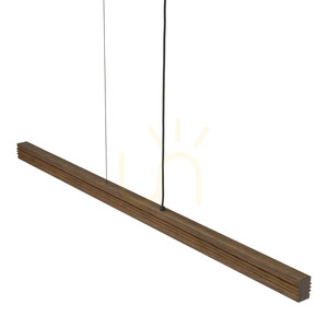 Závěsné svítidlo Viga Wood LED z broušeného borovicového a ořechového dřeva small 6