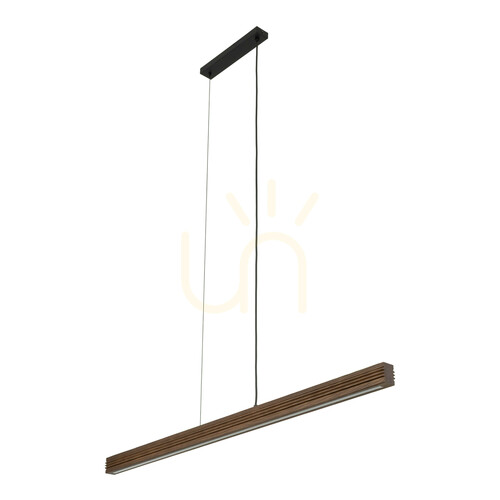 Kontrola Závěsné svítidlo Viga Wood LED z broušeného borovicového a ořechového dřeva