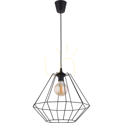 Kontrola Závěsné svítidlo Diamond Mm, 1 žárovka, černé, velké