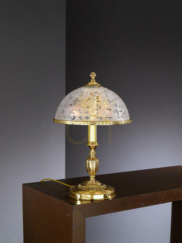 Kontrola Stolní lampa Italux P.6302/M zlatá sklo mosaz E27 2x žárovka