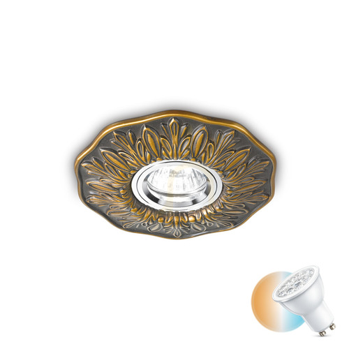 Kontrola Zapuštěné svítidlo Ideallux POLKA 115580 champagne GU10 14 cm