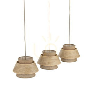 Závěsné svítidlo Kalum Wood 3 Xe27 small 3