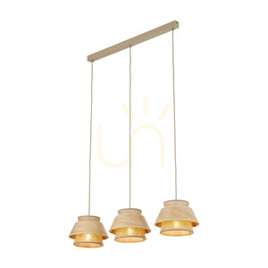 Závěsné svítidlo Kalum Wood 3 Xe27 small 6