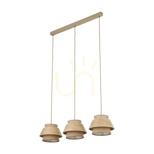 Závěsné svítidlo Kalum Wood 3 Xe27 small 0