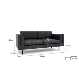 Dvoumístná pohovka CHELSEA – Gray City Sofa small 4