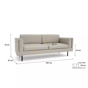 Třímístná pohovka CHELSEA – Cream City Sofa small 4