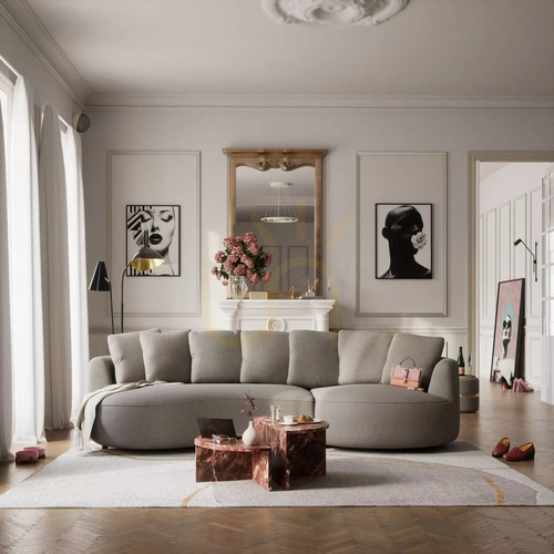 Kontrola Čtyřmístná rohová pohovka BELLEVILLE – barva taupe od City Sofa