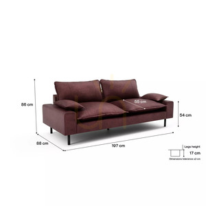 Dvoumístná pohovka AVENTINE – Burgundy City Sofa small 4