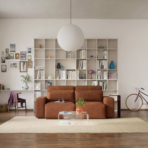 Kontrola Rozkládací pohovka JORDAAN pro 3 osoby – cihlově červená, City Sofa