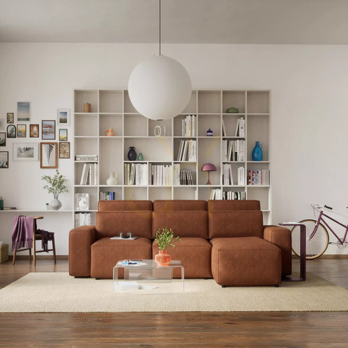 Kontrola Univerzální rohová rozkládací pohovka JORDAAN – cihlově červená, City Sofa