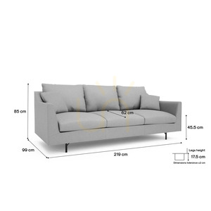 Třímístná pohovka ALFAMA – City Sofa, šedá small 4