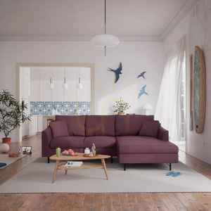 Čtyřmístná rohová pohovka ALFAMA – Burgundy City Sofa small 1