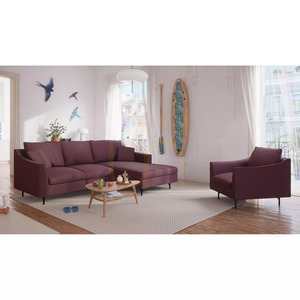 Čtyřmístná rohová pohovka ALFAMA – Burgundy City Sofa small 6
