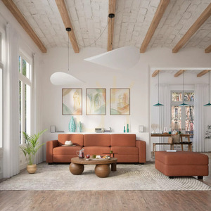 Třímístná modulární pohovka GRACIA – barva terakota od City Sofa small 1