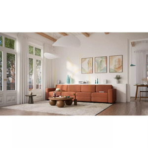 Modulární čtyřmístná pohovka GRACIA – barva terakota od City Sofa small 6
