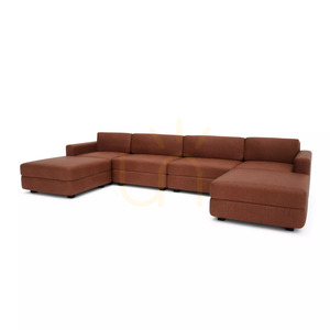 Modulární pohovka GRACIA – ve tvaru písmene U, 180 x 360 x 180 cm – terakotová barva od City Sofa small 3
