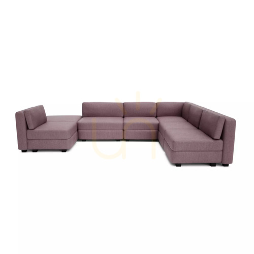 Kontrola Modulární pohovka GRACIA – ve tvaru písmene U, 160 x 340 x 230 cm – tlumeně růžová, City Sofa