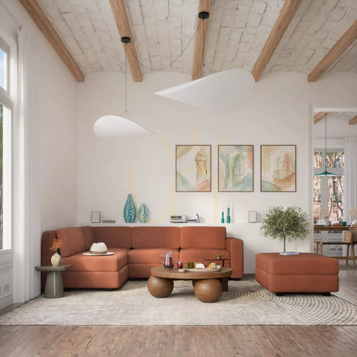 Kontrola Modulární pohovka GRACIA – modul s podnožkou – barva terakota od City Sofa