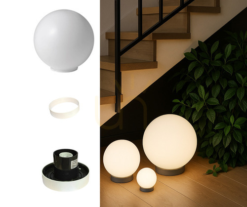 Kontrola Moderní dekorativní zahradní koule LUNA BALL 30 cm – LED E27, PREMIUM, odolná proti UV