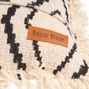 Povlak na polštář BAZAR BIZAR Sahara Diamond 50x50 cm bavlna přírodní černá small 2