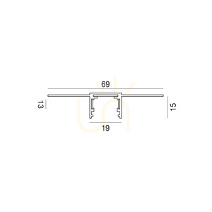 GBIN50 Úzká magnetická lišta, 2 m, bílá, Gea Luce small 2