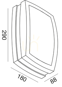 GES301 Stropní venkovní svítidlo Silver Gea Luce, IP54 small 1
