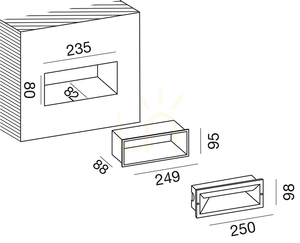 Zápustné schodišťové svítidlo Gea Luce GES350 grafit LED 13 W 1200 lm 4000 K IP65 small 1