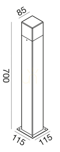 GES412 Osvětlovací sloup Graphite Gea Luce, IP44 small 1
