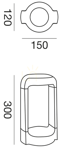 Kontrola Zahradní LED sloupek Gea Luce GES450, antracitový, 30 cm, 4000 K, IP65